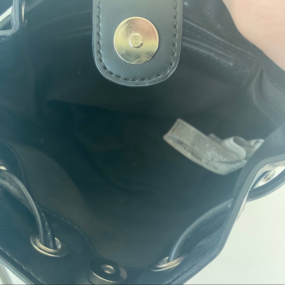 Zara Basic Vegan Leather Studded Mini Bucket Bag - image 7